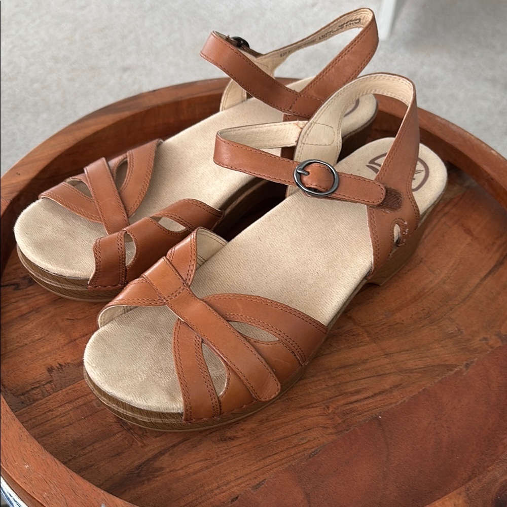 Dansko Brown and Tan Women's Sandals